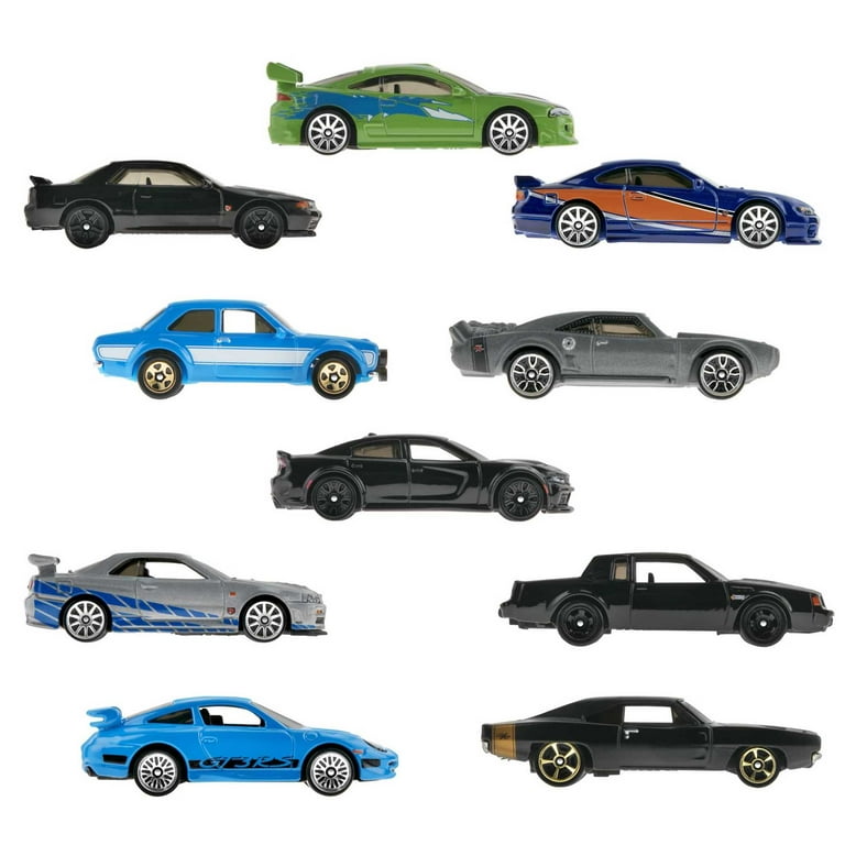 Hot Wheels Fast & Furious Set of 10 Vehicles in 1:64 Scale