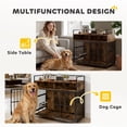 thumbnail image 4 of PawHut Dog Crate Furniture with Feeding Station 39 Inch, Black, 4 of 10