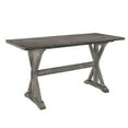 thumbnail image 3 of Pemberly Row 5-Piece Wood Counter Height Dining Set in Distressed Gray/Black, 3 of 11