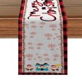 thumbnail image 1 of Bandera de mesa navideña, mantel decorado con tapete de Papá Noel y cervatillo con ambiente festivo, 1 of 5