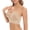 Beige, variant on Womens Lace Bralette Camisole, Longline Wireless Lace Cami Bra, Padded Comfort Bralette with Adjustable Straps