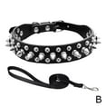thumbnail image 3 of FurNest Pet Collar with Rivet and Leash Set Anti Bite Medium to Large Dogs Cha, 3 of 8