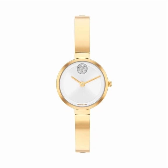 Movado 3601375 Silver Dial Gold Stainless Steel Bracele 24mm Womens Watch
