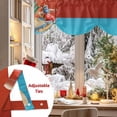 thumbnail image 5 of Santa Claus Tie Up Valances Curtain, Funny Christmas Santa Playing on Summer Beach Red Adjustable Rod Pocket Short Window Treatment Tie Up Curtains Valances for Kitchen Living Room Bathroom 42x18 In, 5 of 9