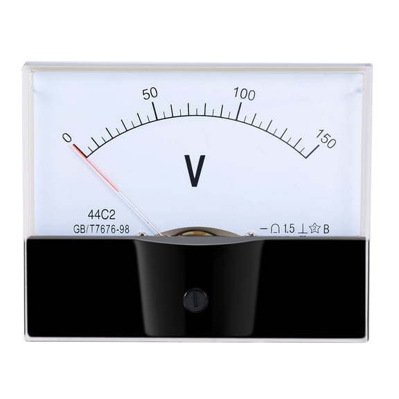 DC 0-150V Analog Panel Voltage Gauge Volt Meter 44C2 1.5% Error Margin