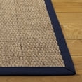 thumbnail image 3 of SAFAVIEH Natural Fiber Maksim Border Area Rug, Natural/Navy Blue, 6' x 6' Square, 3 of 10