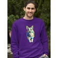 thumbnail image 2 of Colorful Welsh Corgi Walking Sweatshirt Men - Men Sweatshirt, Medium, 2 of 4