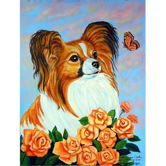 11 x 15 in. Papillon Garden Size Flag