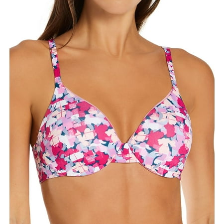 

Women s Hanes HU02 Ultimate T-Shirt Soft Contour Underwire Bra (Pink Floral Grid 36DD)