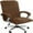 Brown, variant on Qingruibz Velvet Plush Stretch Computer Office Chair Cover with Armrest,Solid Color Spandex Slipcover Protective,Removable Stretchable Universal Desk Chair Covers, Rotating Chair, Grey-XL