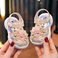 thumbnail image 4 of WNVMWI Toddler Girl Closed Toe Sandals Summer Kids Soft Soled Walking Shoes with Ankle Strap Girls Non-Slip Sandal Beige Size 5.5, 4 of 6