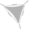 thumbnail image 6 of Yescom 1 pack 16'x16'x16' 97% UV Block Patio Awning Triangle Sun Shade Sail Canopy Grey Outdoor Garden, 6 of 9