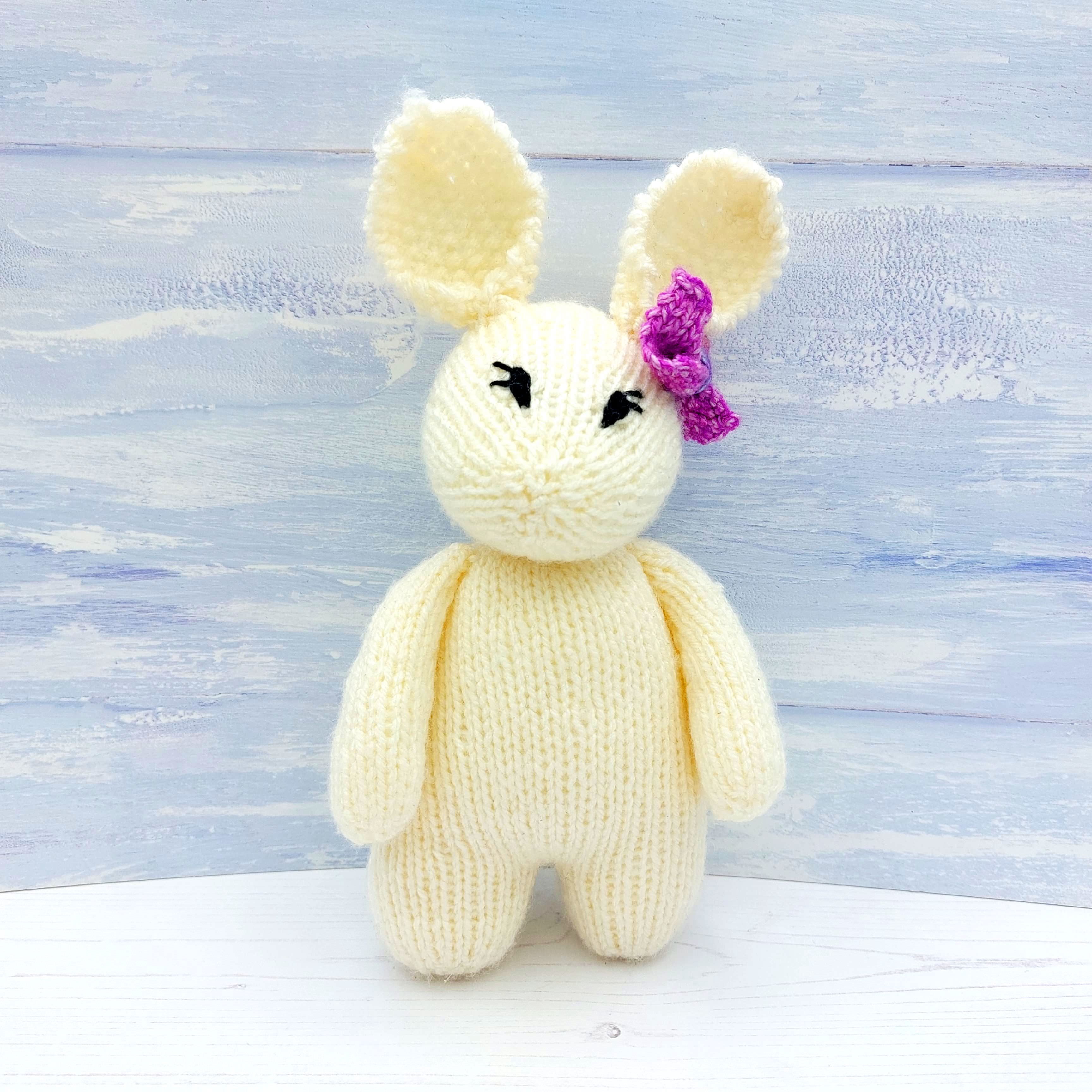 Complete Beginners Knitting Kit Arthur & Betsy Bunny Kit - Learn to knit with step by step video tutorials