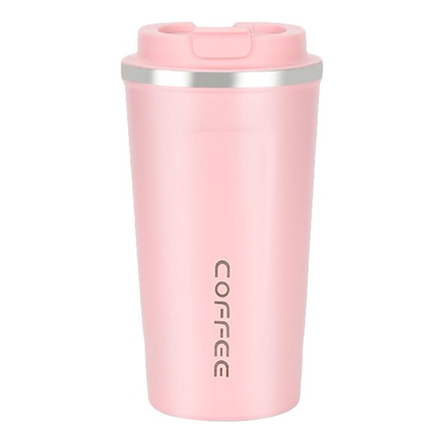 Taza de café de 380 ml/500 ml Taza de viaje respetuosa con el medio ambiente para la oficina en casa (500 ml rosa)