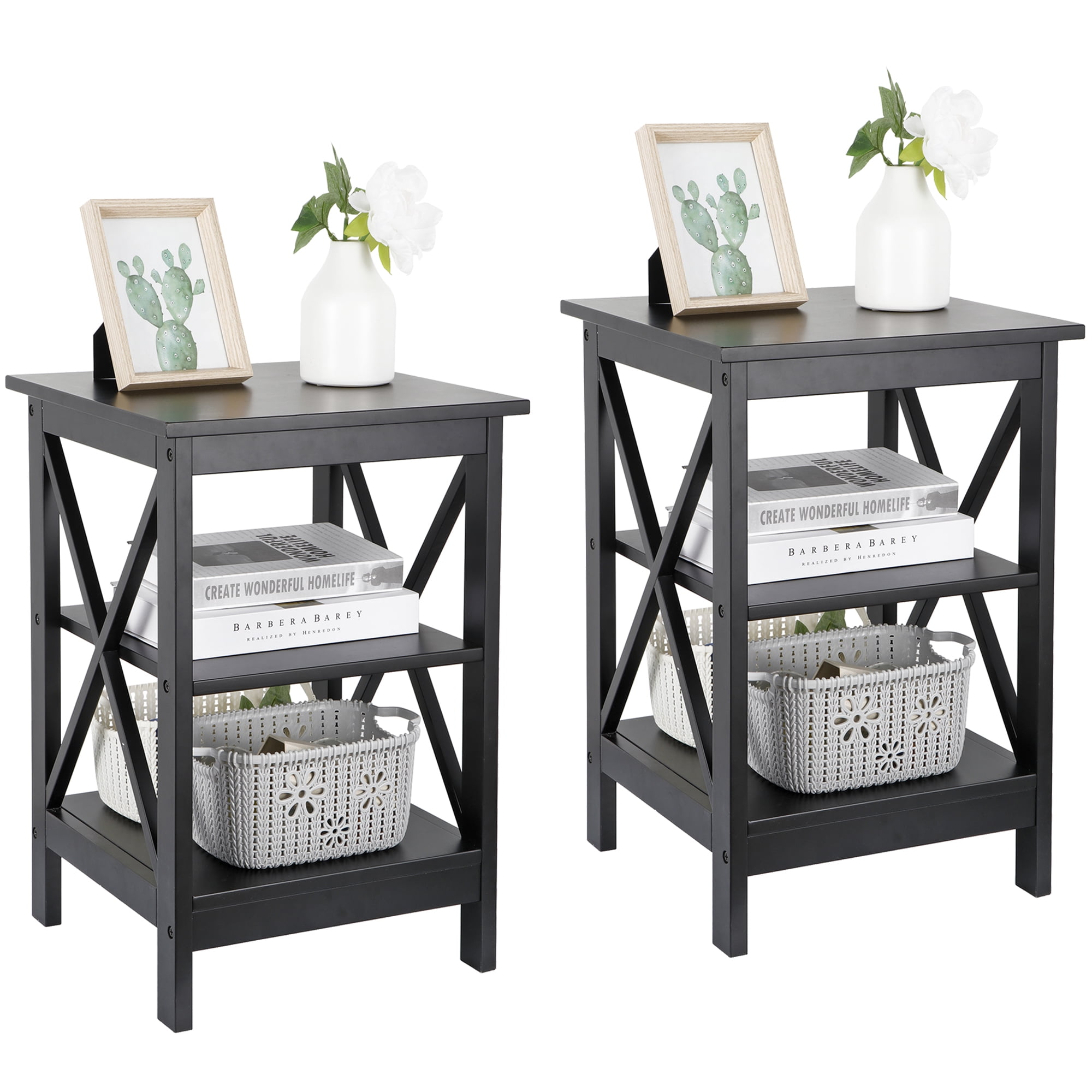 ZENSTYLE End Table Sofa Side Storage Shelf Living Room Bedroom