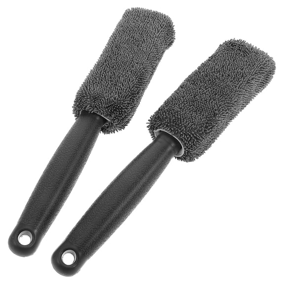 GOOHOCHY 2pcs Car Wheel Detailing Washing Tools Car Wheel Hub Cleaning Brush Wheel Brush Kit Rim Brush