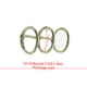 thumbnail image 4 of Bewildely 1 Juego de anillos para libros, Metal suelto con buena resistencia, plata, tres círculos consecutivos, Kit DIY, accesorios de papelería para Artesanía 15 mm Bewildely HA059761-01, 4 of 6