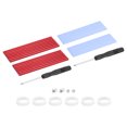 thumbnail image 1 of 2uds M.2 2280 Nvme SSD Térmico Disipador Refrigerador con Montaje Tornillos Destornillador Kit, 1mm Térmica Almohadilla, para Escritorio Computadora, Rojo, 1 of 5