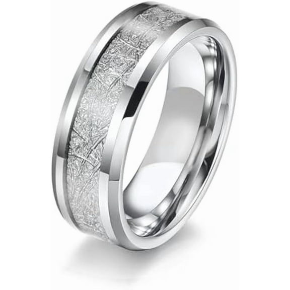 Stainless Steel Titanium Mens Finger Thumb Ring in Silver Tone, Silver Rings for Men, Mens Promise Rings, Wedding Band Comfort Fit, Size 7-12