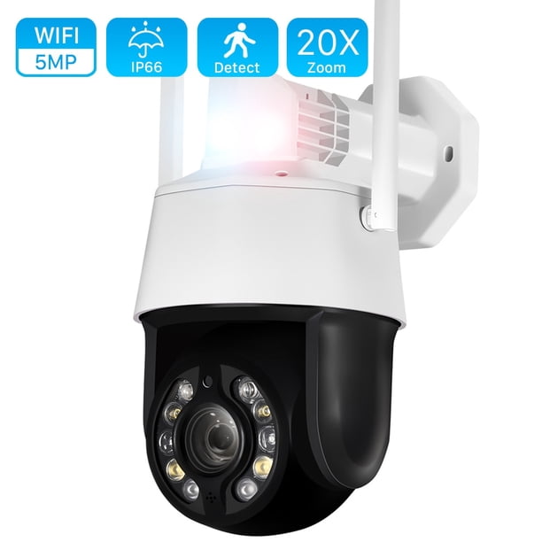 Cámara de videovigilancia con Zoom óptico de 5MP y 20X, videocámara impermeable con WiFi, 100M, visión nocturna, alarma de luz policial, PTZ, CCTV, IP