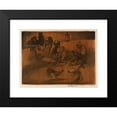 thumbnail image 2 of George Overbury Hart 18x14 Black Modern Framed Museum Art Print Titled - The Gamblers (1924), 2 of 5