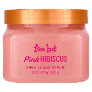Tree Hut Body Scrub, Shea Sugar Hydrating Exfoliator for Softer, Smoother Skin, Pink Hibiscus, 18 oz