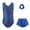 Blue, variant on Tiijoy Little Girls Dance Gymnastics Leotard Tutu Skirt with Scrunchie Outfits, Sizes 5-6