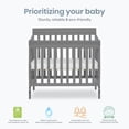 thumbnail image 3 of Dream On Me Aden 4-in-1 Convertible Mini Crib In Storm Grey, Greenguard Gold Certified, 3 of 9