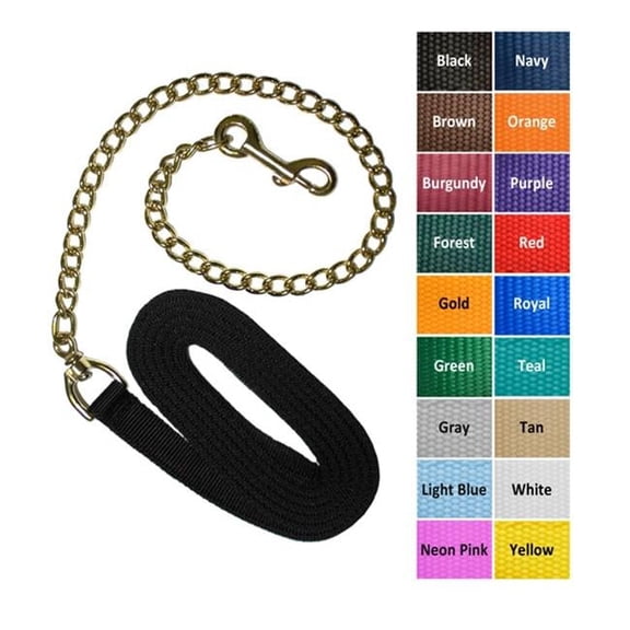 Jacks 398-RE Lead Shank with 30 in. Solid Brass Chain, Red