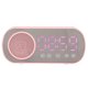 thumbnail image 2 of Reloj despertador con altavoz Bluetooth, pantalla LED de alta fidelidad, espejo, carga por micro USB, radio FM, reloj digital para leer y viajar, 2 of 15