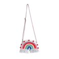thumbnail image 1 of Mochila arcoíris para niños pequeños, bolso de mano arcoíris, bolso bandolera creativo, decoración colgante, 1 of 4