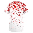 thumbnail image 5 of Scrub Top for Women V Neck Short Sleeve Soft Breathable Dual Pockets Medical Nursing Uniform Working Top Hearts Printed Healthcare Professional Apparel, 5 of 5