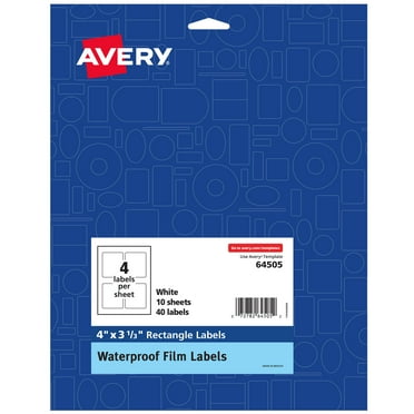 Avery Printable Bag Toppers with Bags, Permanent Adhesive, 1-3/4" x 5 ...
