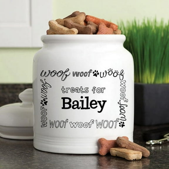 Personalized Woof! Treat Jar