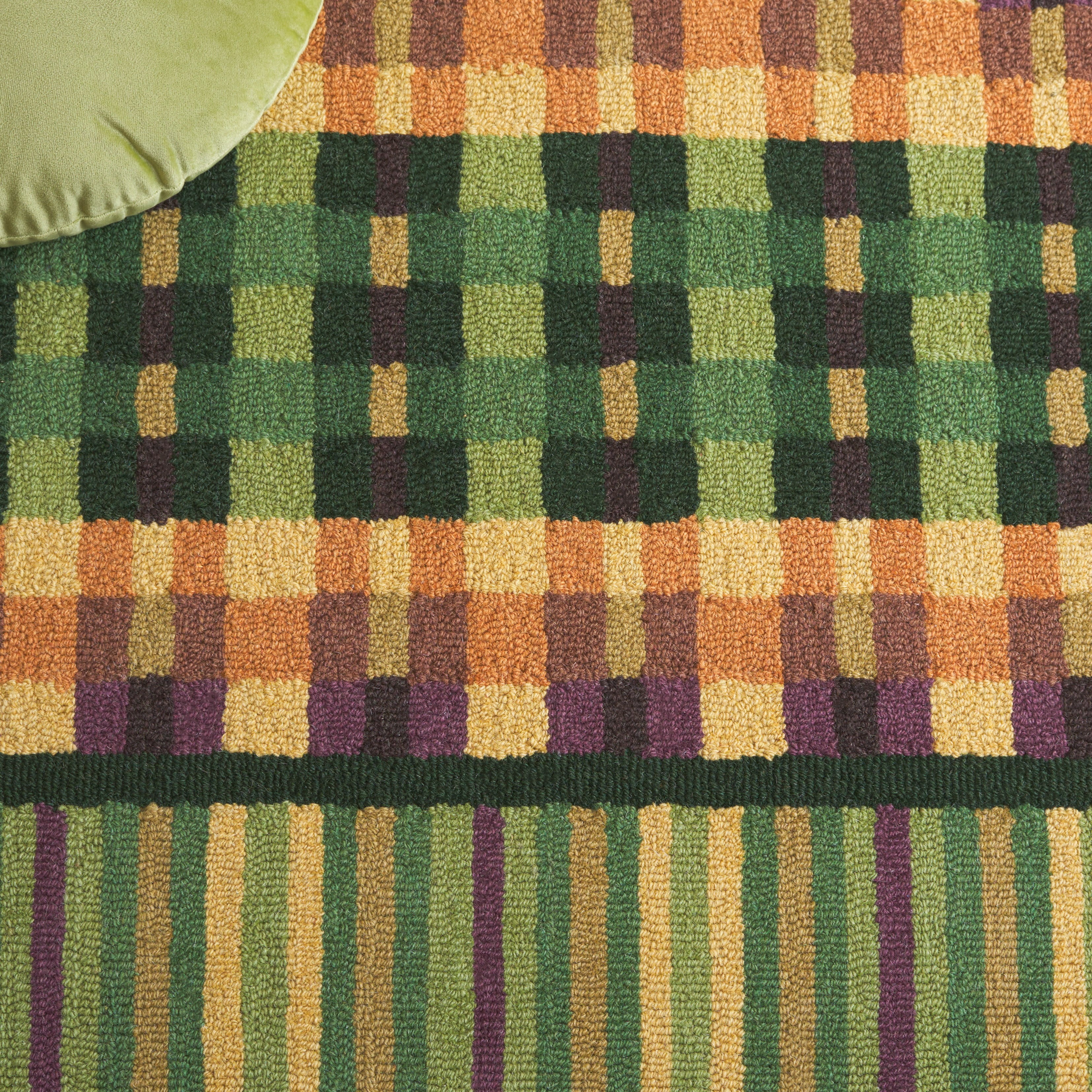 SAFAVIEH Metro Franco Checkered Area Rug, Green/Gold, 5' x 8'
