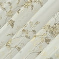 thumbnail image 2 of No. 918 Margot Botanical Print Sheer Rod Pocket Curtain Panel, 50"W X 63"L, Gold, 2 of 5