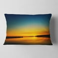 thumbnail image 2 of Designart Orange Sunset Over River - Skyline Photography Throw Pillow - 12x20, 2 of 5