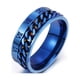 thumbnail image 1 of Pulsera de descompresión con anillo de cadena giratoria de acero de titanio digital romano personalizado de joyería, 1 of 6
