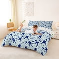 thumbnail image 2 of Castle Fairy Hockey Print Duvet Cover Queen, Sport Gamer Queen Bedding, Blue White,3-Piece,1 Duvet Cover and 2 Pillowcases, 2 of 6