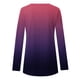 thumbnail image 5 of Camisas Para Mujer Casual Gradiente Impreso Manga Larga Cuello Redondo Botones Irregular Pullover Blusa Tops Odeerbi ODB129600, 5 of 5