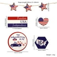 thumbnail image 3 of Giyblacko 4th of July Independence Day Tabletop Tecoration American Independence Day Stratified Tray Decoration Wooden Card Festival Party Dessert Table Layout USA Flag Wooden Decoration, 3 of 4