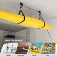 thumbnail image 3 of Kayak Hoist Pulley System, Heavy Duty Canoe Lift for Garage Storage with 150 lbs Capacity, Space Saving Bike and Ladder Ceiling Mount, Up to 14 ft Height, Black, 3 of 6