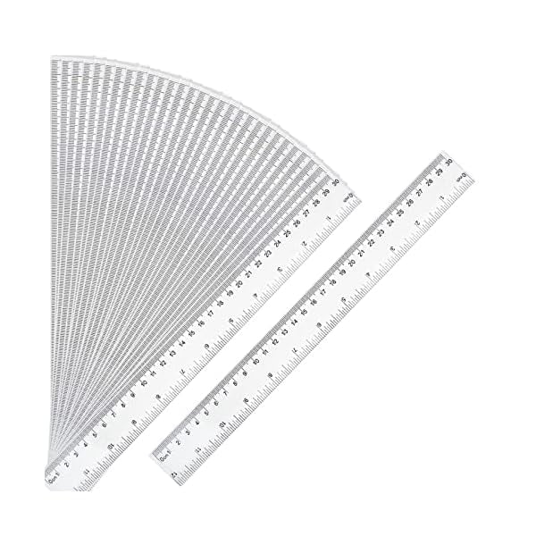 Ca Ruler 12 Inch Transparent Ruler with Centimeters and Millimeters, Bulk Metric ...