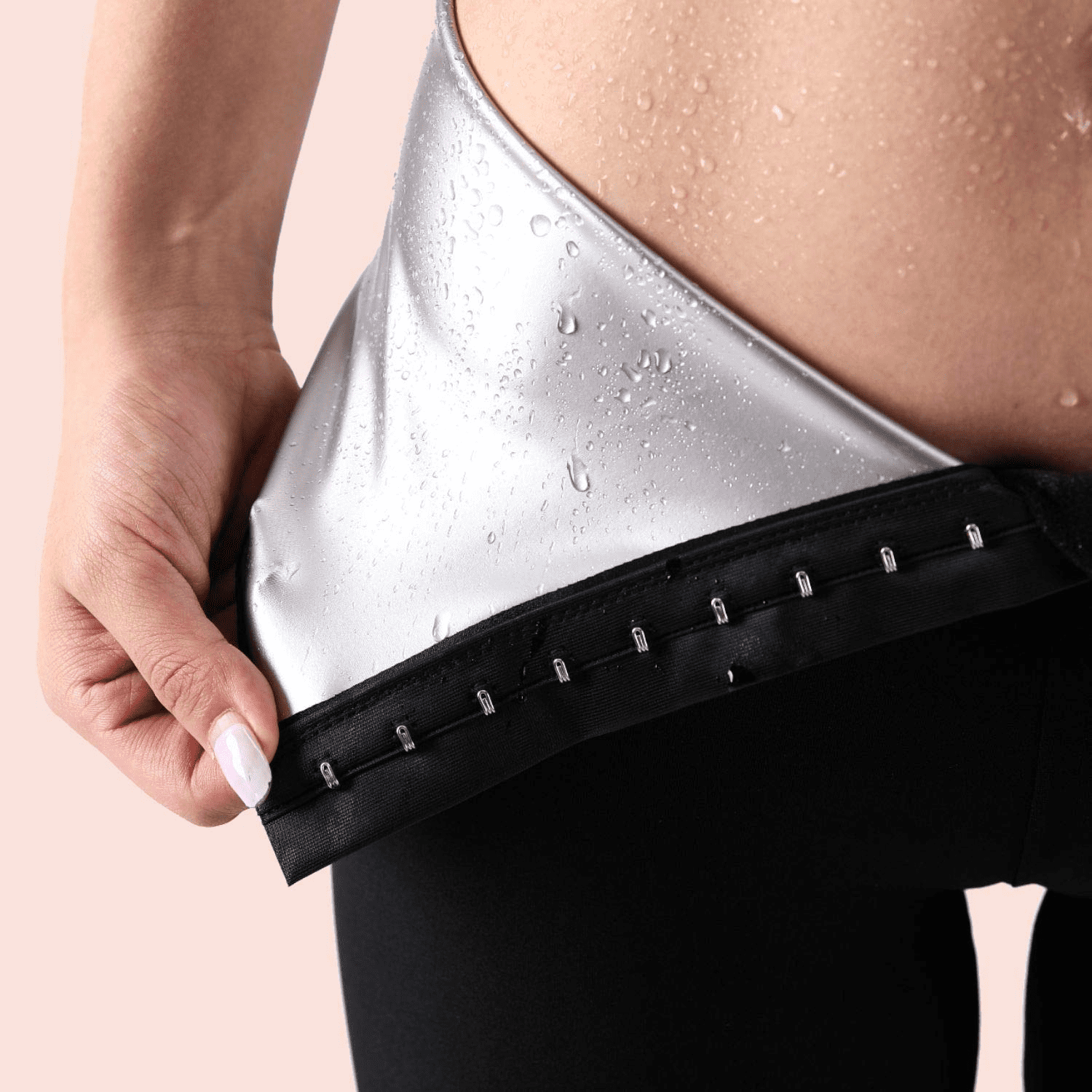 NANOHERTZ Sauna Sweat Shapewear High Waisted Shorts Above Knee Pants Mid  Thigh Workout Suit Waist Trainer Weight Loss Lower Body Shaper Sweatsuit Exercise  Fitness Gym, Inner Vinyl for Women Men - XL