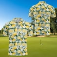 thumbnail image 4 of Aplkyhs Matching Golf Shirts for Couple Lemon Blossoms Quarter Zip His and Hers Golf Shirts Matching Quick Dry Golf Shirts for Men 4-Way Stretch Keep Cool in Hot Weather Fit Plain, 4 of 6