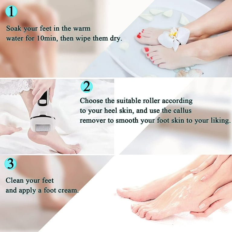 Electric Callus Remover for Feet,12 in 1 Pedicure Tools Kit Foot Scrubber  to Remove Dead Skin and Cracked Heels,Professional Foot Care Foot Files  with