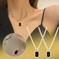 thumbnail image 2 of Clearance Now! Fashion Square Necklace For Women Korean Black Geometric Necklace New V7G4, 2 of 8