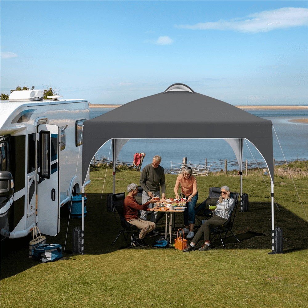 Yaheetech 10x10 ft Pop-Up Canopy Tent, Height-Adjustable