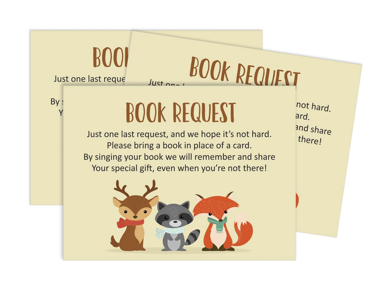 Inkdotpot 30Jungle Animals Gender Neutral Baby Shower Book Request Cards Bring A Book Instead Of A Card Baby Shower Invitations Inserts Games