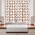 thumbnail image 2 of Ambesonne Hot Dog Kitchen Curtains, Simple Delicious Food Motif, 55"x45", Orange Burgundy, 2 of 3